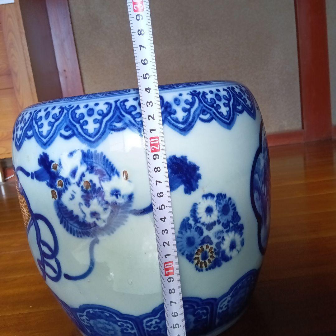 青白い山水画の火鉢No.2 骨董 レトロ - メルカリ