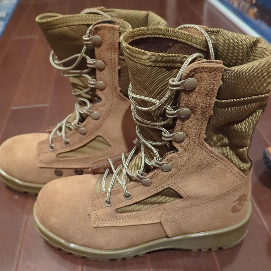 海兵隊エンブレム付きミリタリーブーツ