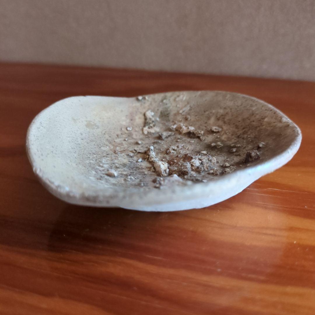 自然釉 陶器皿 木箱付き 約10cm 猿投 山盃 骨董品