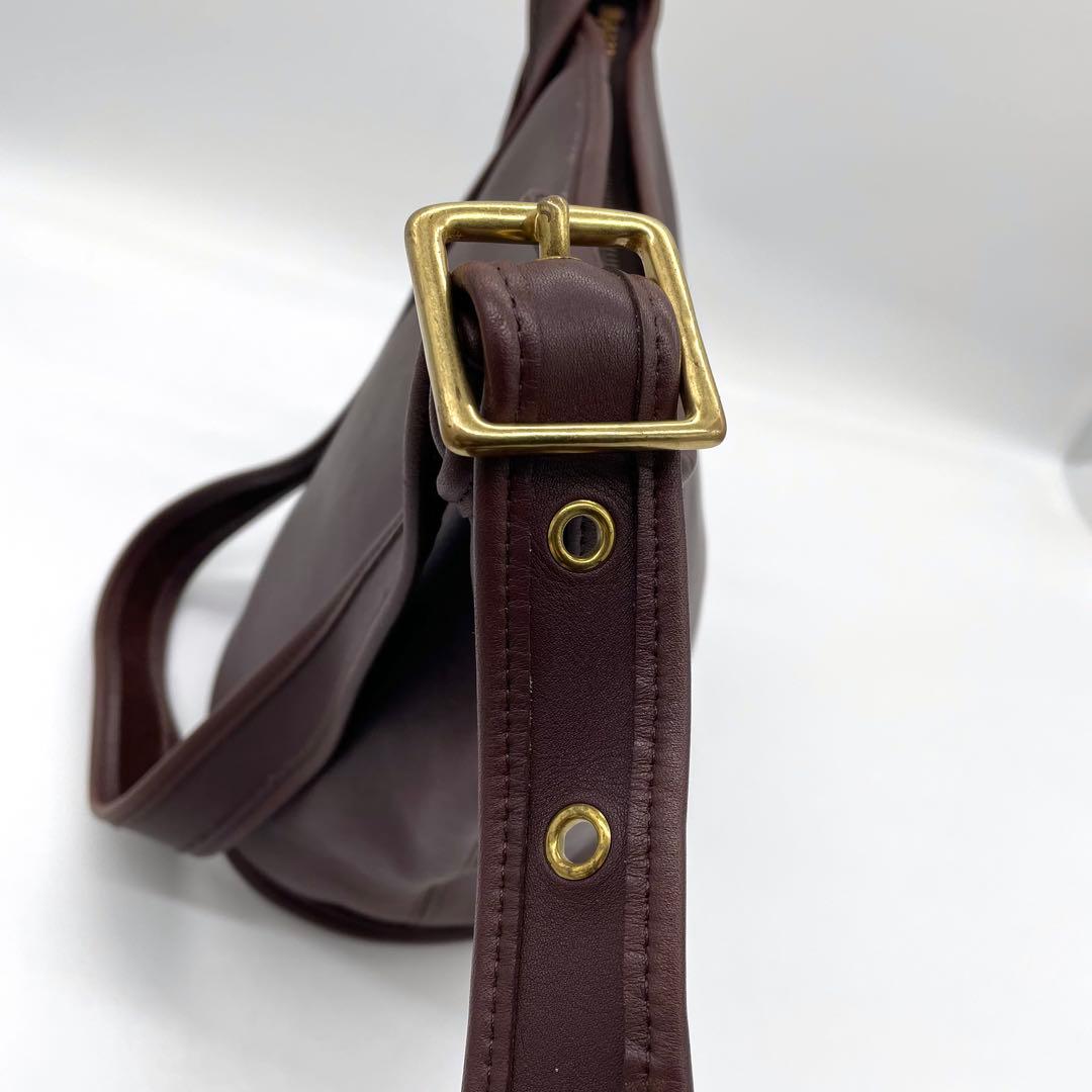 【極美品】オールドコーチ　ショルダーバッグ　バケツ　グラブタンレザー　茶　USA