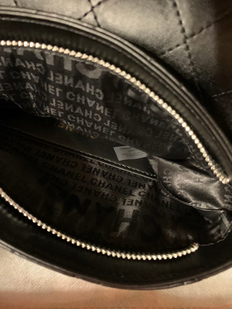CHANELロゴ シャネルマーク ブラック ショルダーバッグ マトラッセ