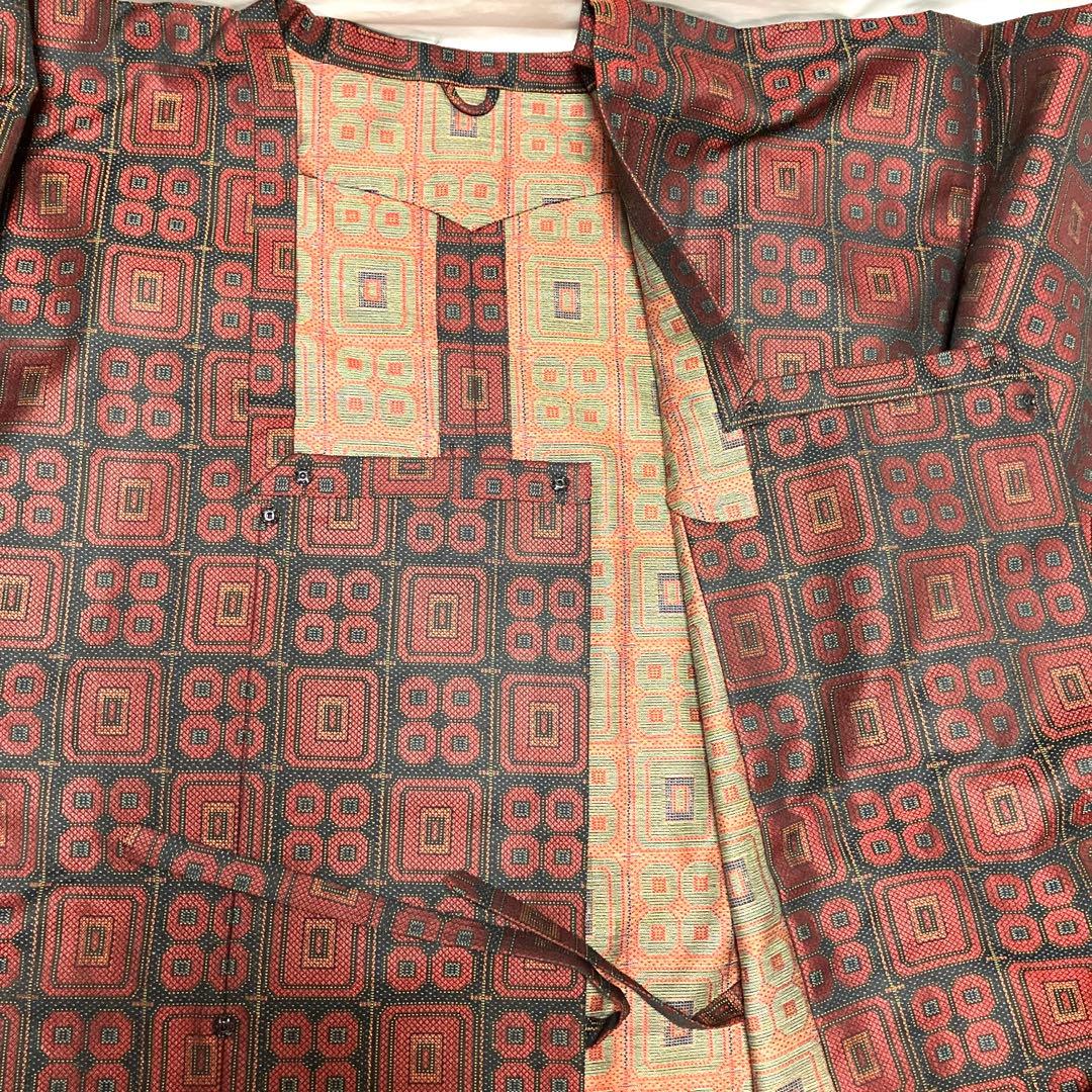 共布4点セット 着物・道行コート・草履・バッグ 昭和アンティーク 美術