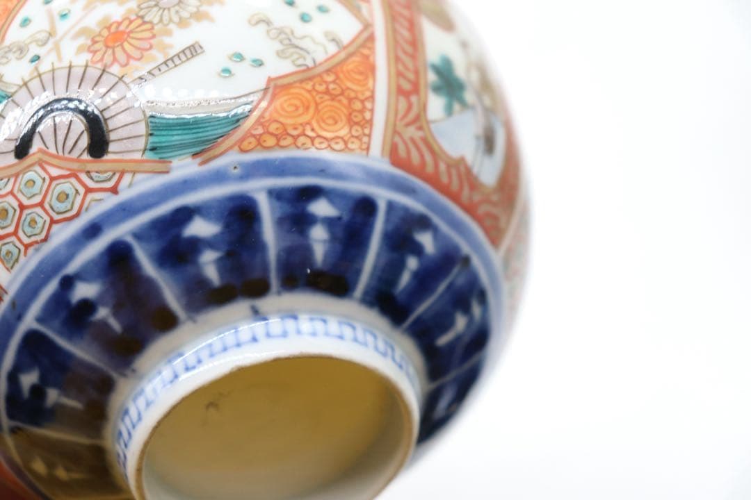 江戸　伊万里錦絵　蓋茶碗5点① アンティーク　送料込み251112