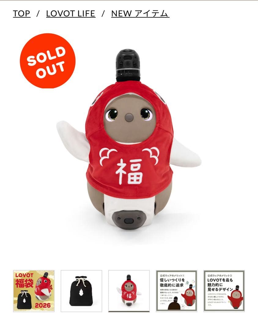 ラボット福袋2026 鯛コスチュームと巾着袋 セット - メルカリ