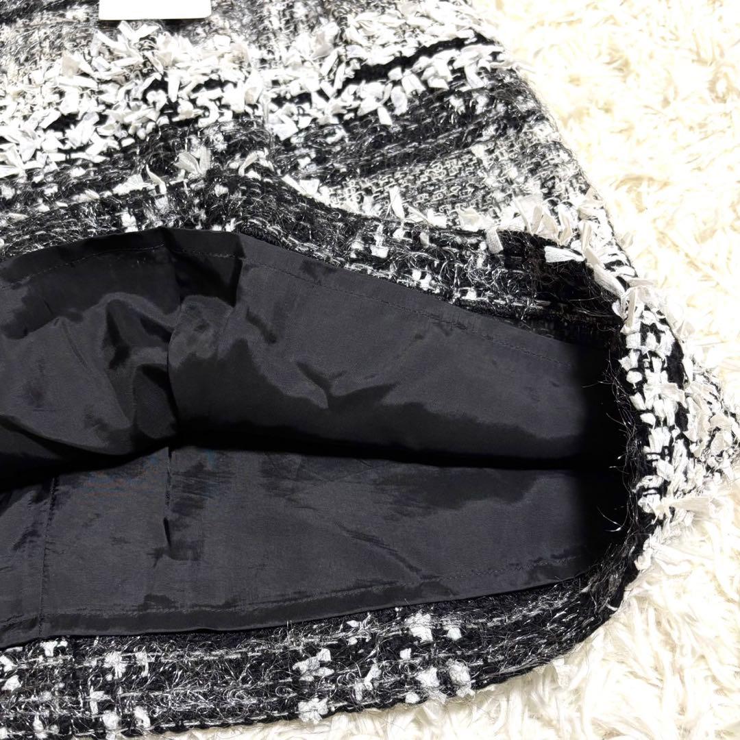 【新品未使用品】エムズグレイシー　スカート　ツイード　ベルト　フレア　38