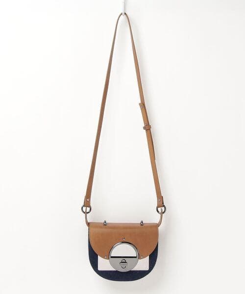 DIESEL デニム レザー ショルダーバッグ