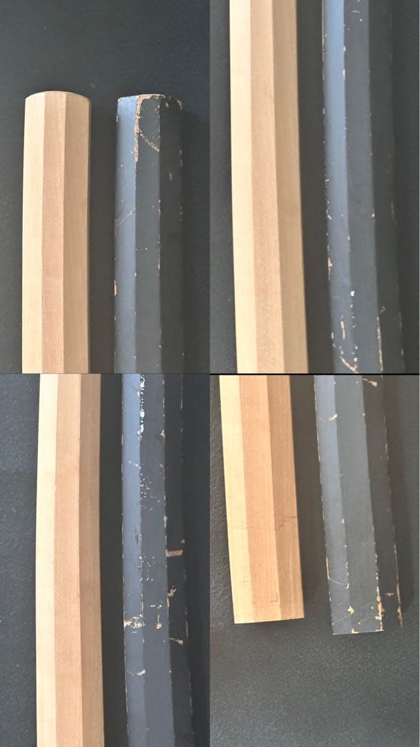 模造刀 白鞘打刀　二本まとめ　白鞘　鞘付長さ約101cm