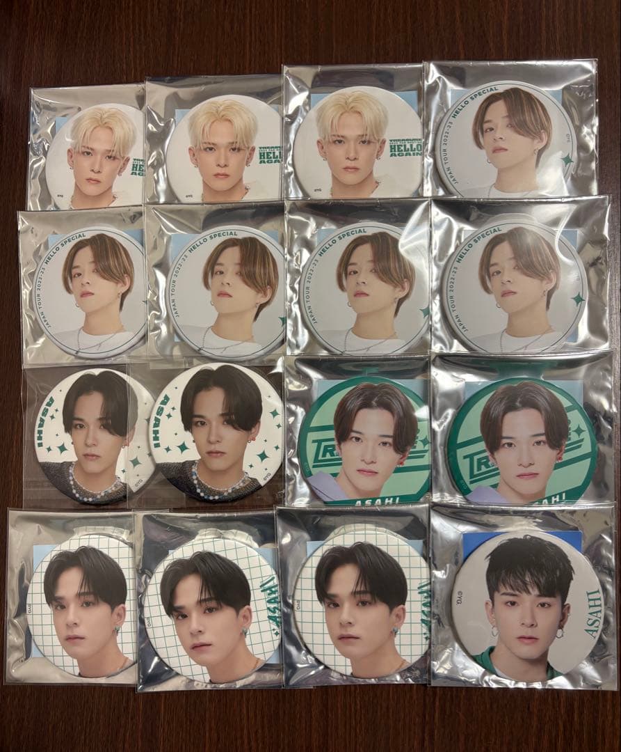 treasure アサヒ 缶バッジ16個セット