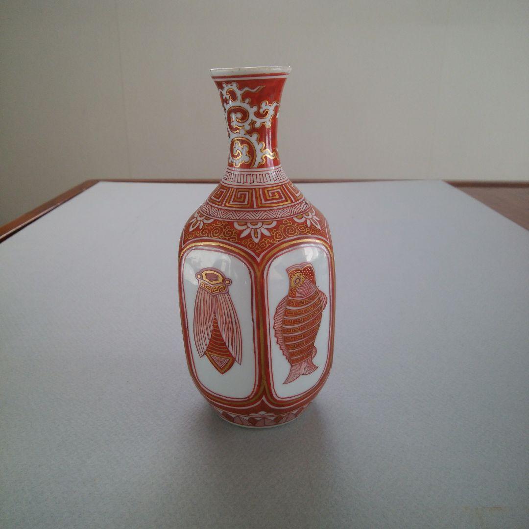 初代須田青華赤絵徳利