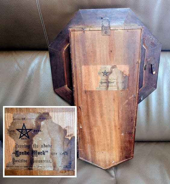 〈完動・美品〉渋谷時計製造所×WATERBURY　平金八角合長ゼンマイ振り子時計