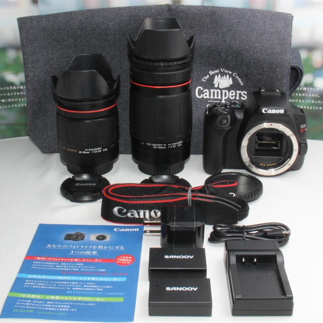 ❤️予備バッテリー付❤️キャノン kiss X10 超望遠トリプルレンズ