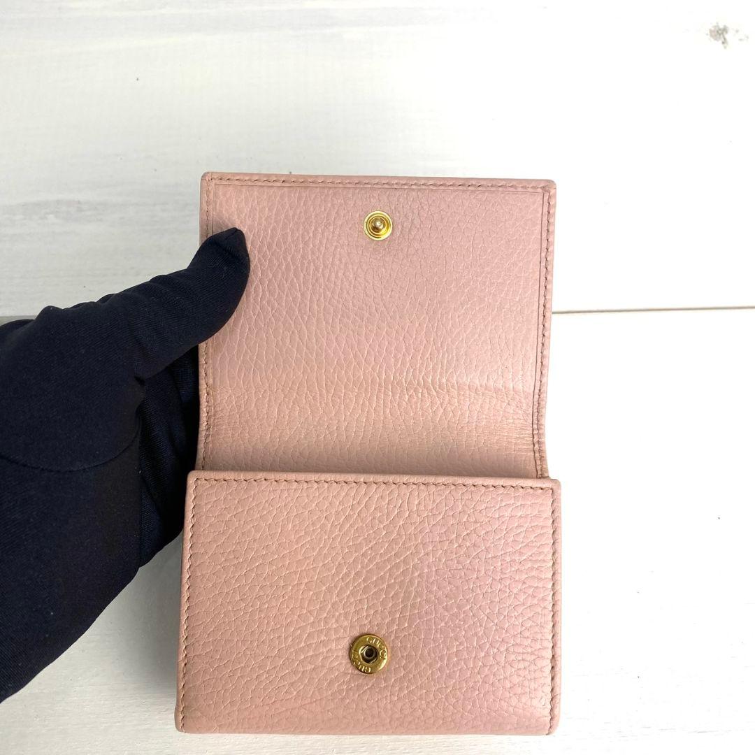 極美品✨️】GUCCI マーモントシボ革 三つ折財布 ダブルホック