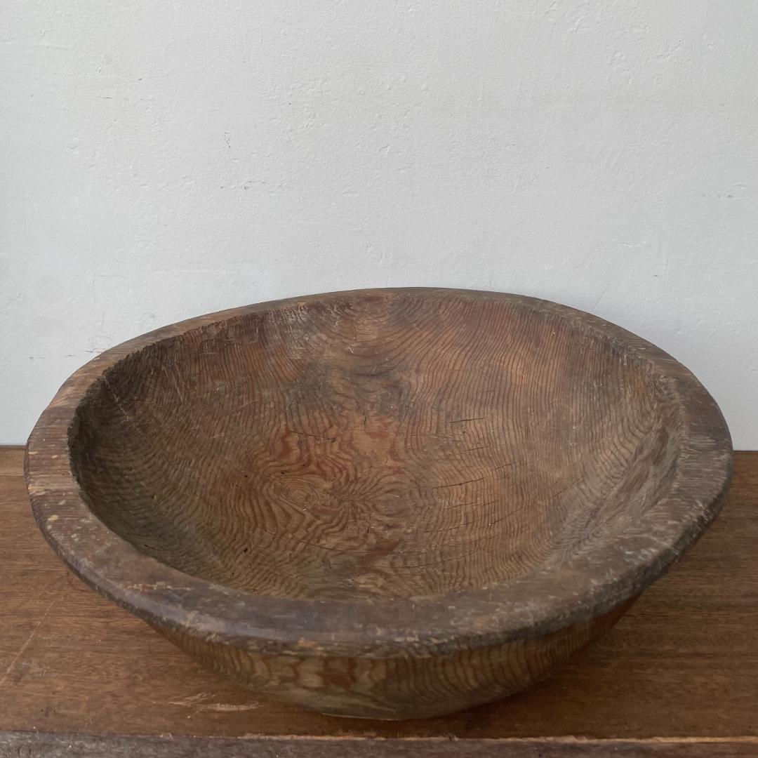 木製 ボウル こね鉢 生地鉢 ねり鉢 木鉢 民芸 アンティーク 古道具