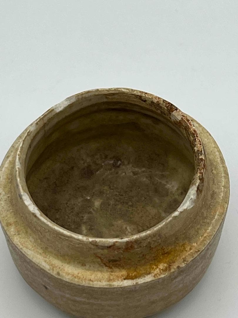 唐時代 青磁 相州窯 點彩 飛斑 香盒 粉盒 茶入 茶道具 唐物