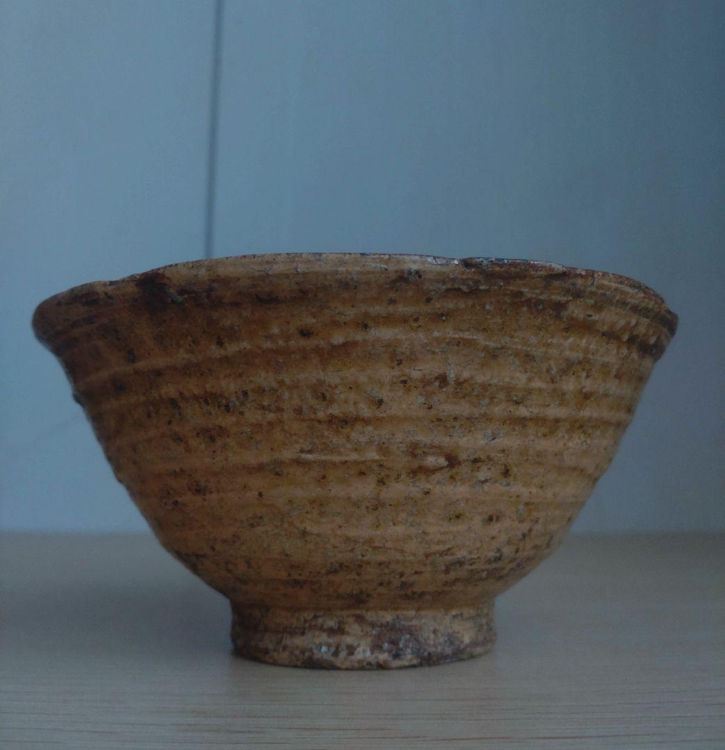 伝世品】江戸時代 伊羅保 茶碗 李朝 高麗青磁 青井戸