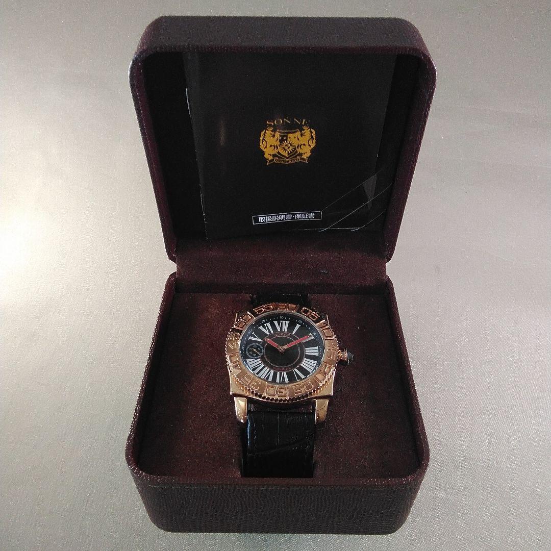 タティスJr品　腕時計メンズ　SONNEゴールド　since2000