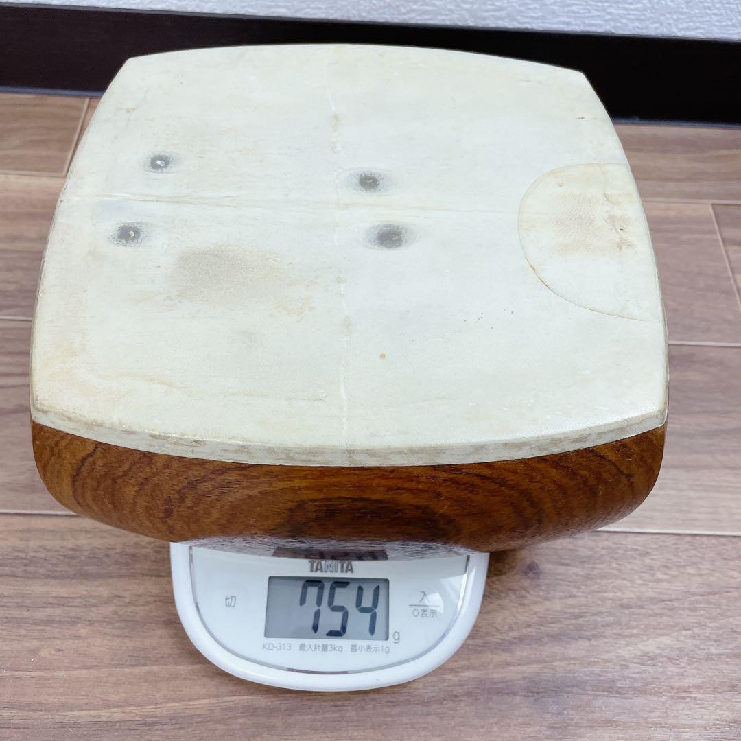 三味線 トチ紅木 綾杉胴 細棹 一本溝 猫皮 天然素材糸巻き