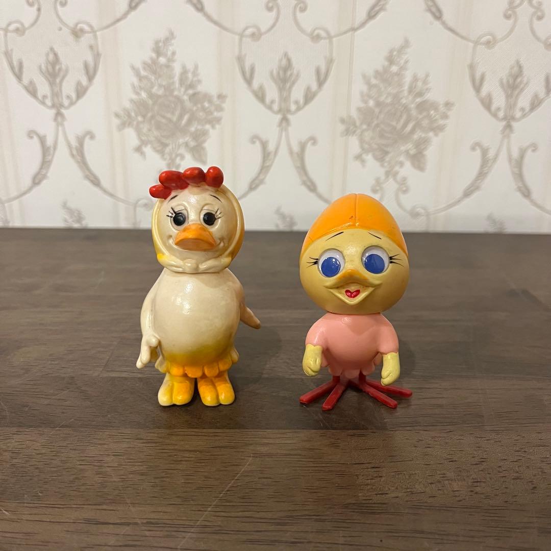 【アンティーク】ブルマァク カリメロ チェシラ＆プリシラ ソフビ人形 2体まとめ アンティーク】ブルマァク カリメロ チェシラ＆プリシラ ソフビ人形 2