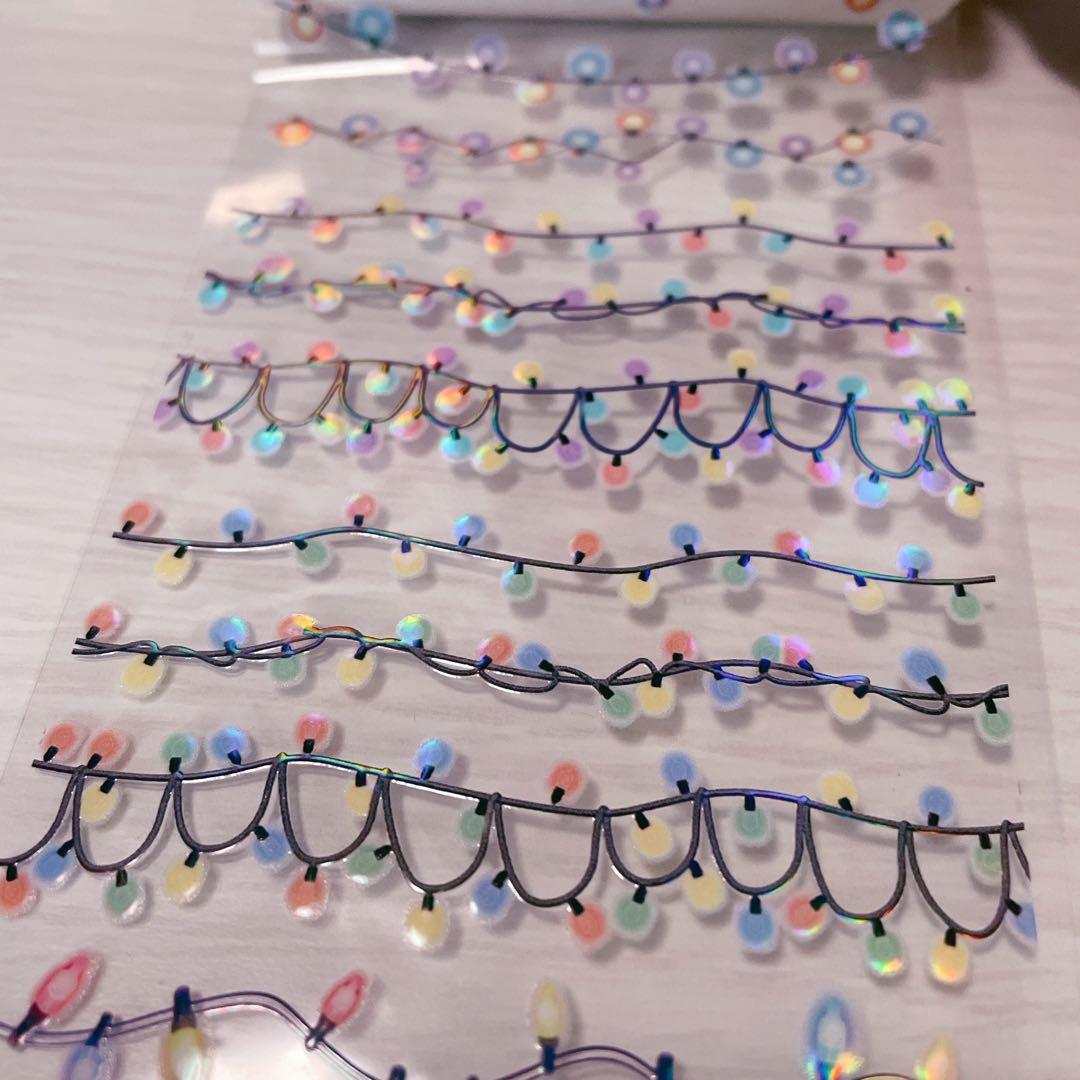 No.0035】海外マステ 切り売り 彩灯串串 ガーランド