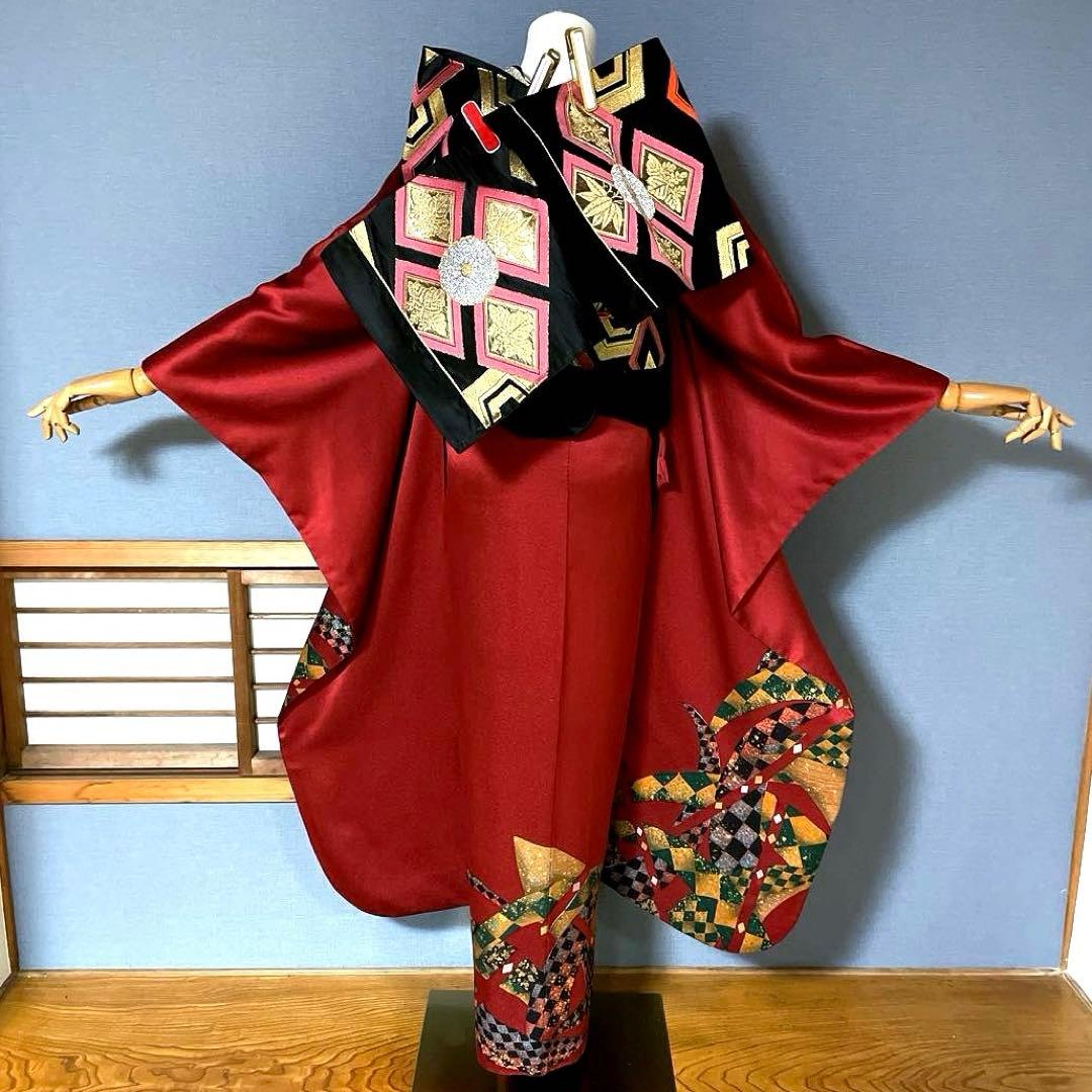 京都きもの友禅最高級 成人式振袖 振袖フルセット 高身長 手描き友禅