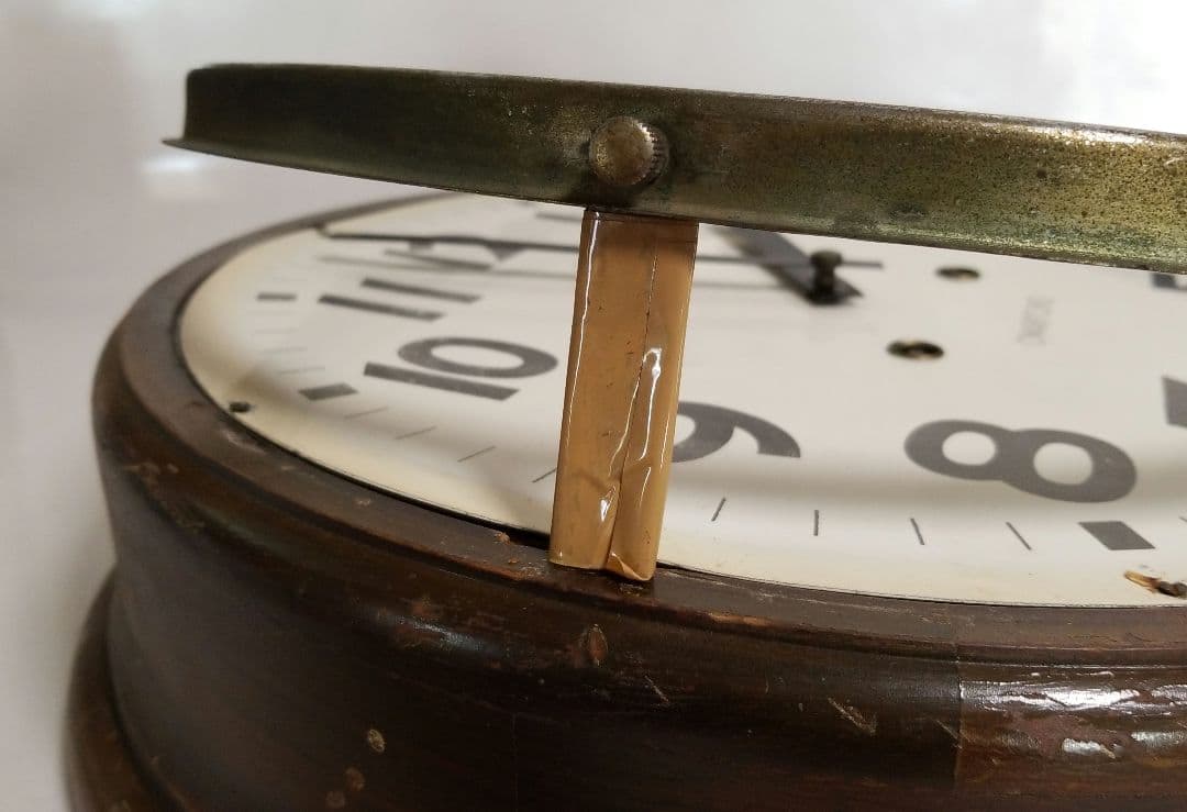 OWARITOKEI 尾張時計 昭和レトロ アンティーク 丸型 柱時計 掛時計