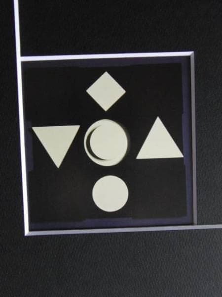 VASARELY、カリベ－ネガ、希少画集画、新品額装付