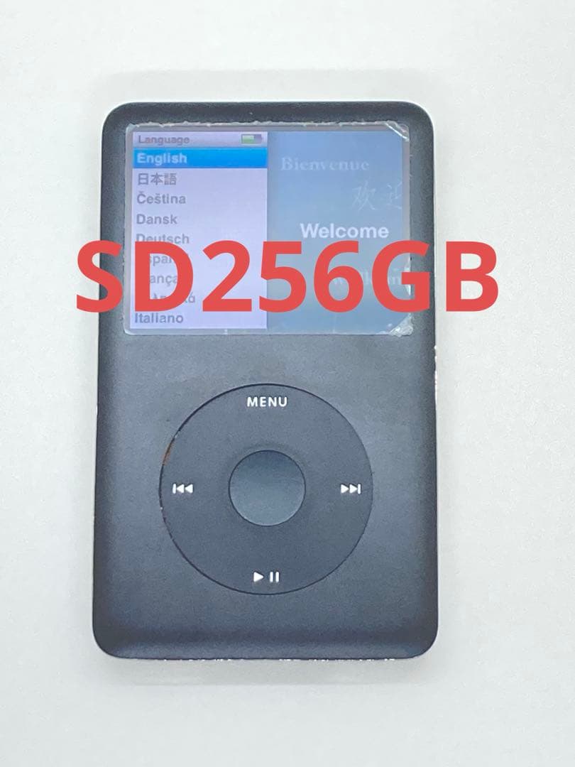 iPod classic 第7世代 160GBからSD256GBにブラック 黒