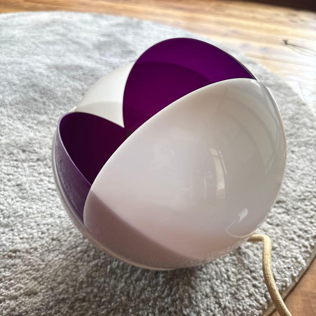 ペンダントライト チューリップ 電笠 白×紫 松下電工 昭和レトロPOPの