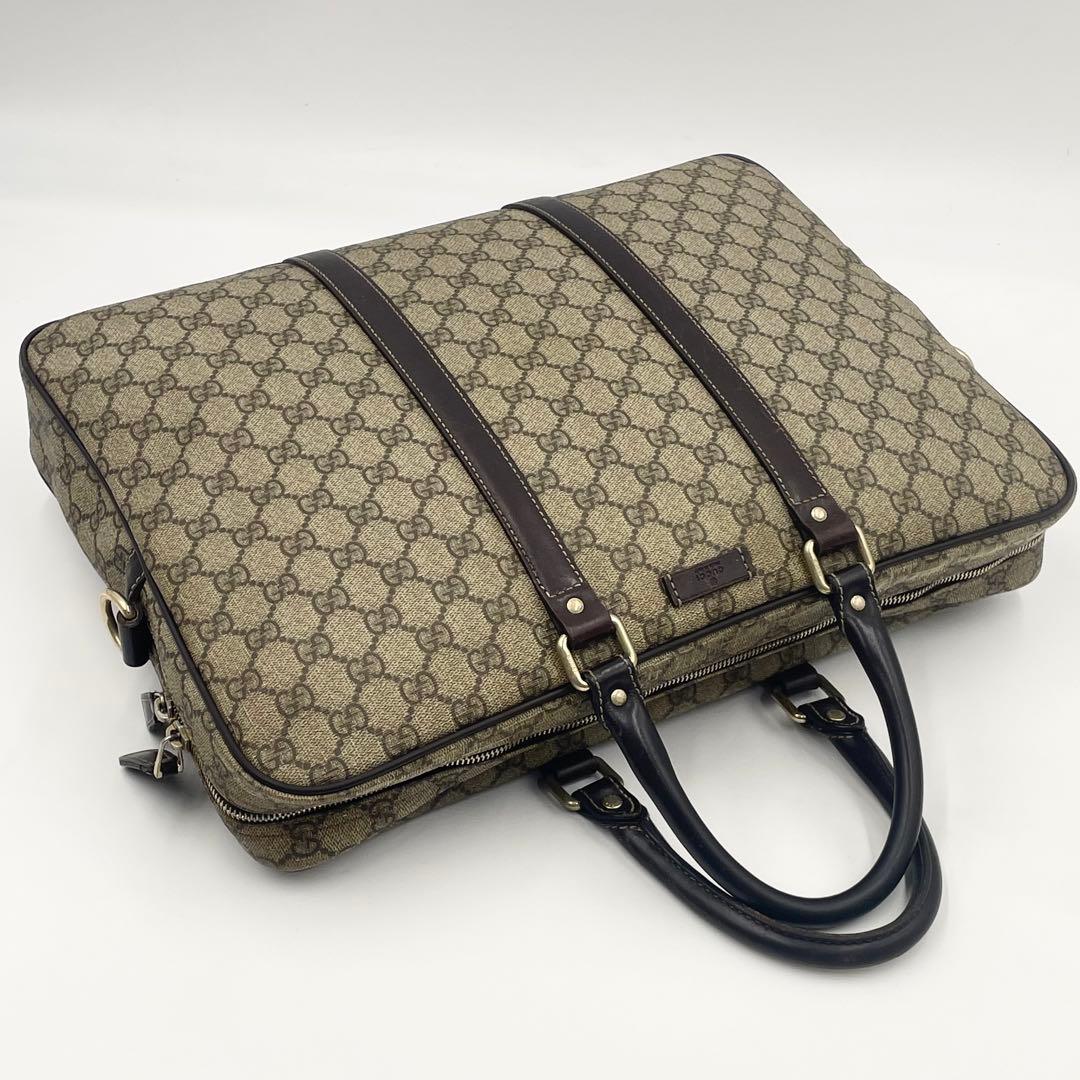 GUCCI グッチ GGスプリーム ブリーフケース 2WAY ビジネス A4可