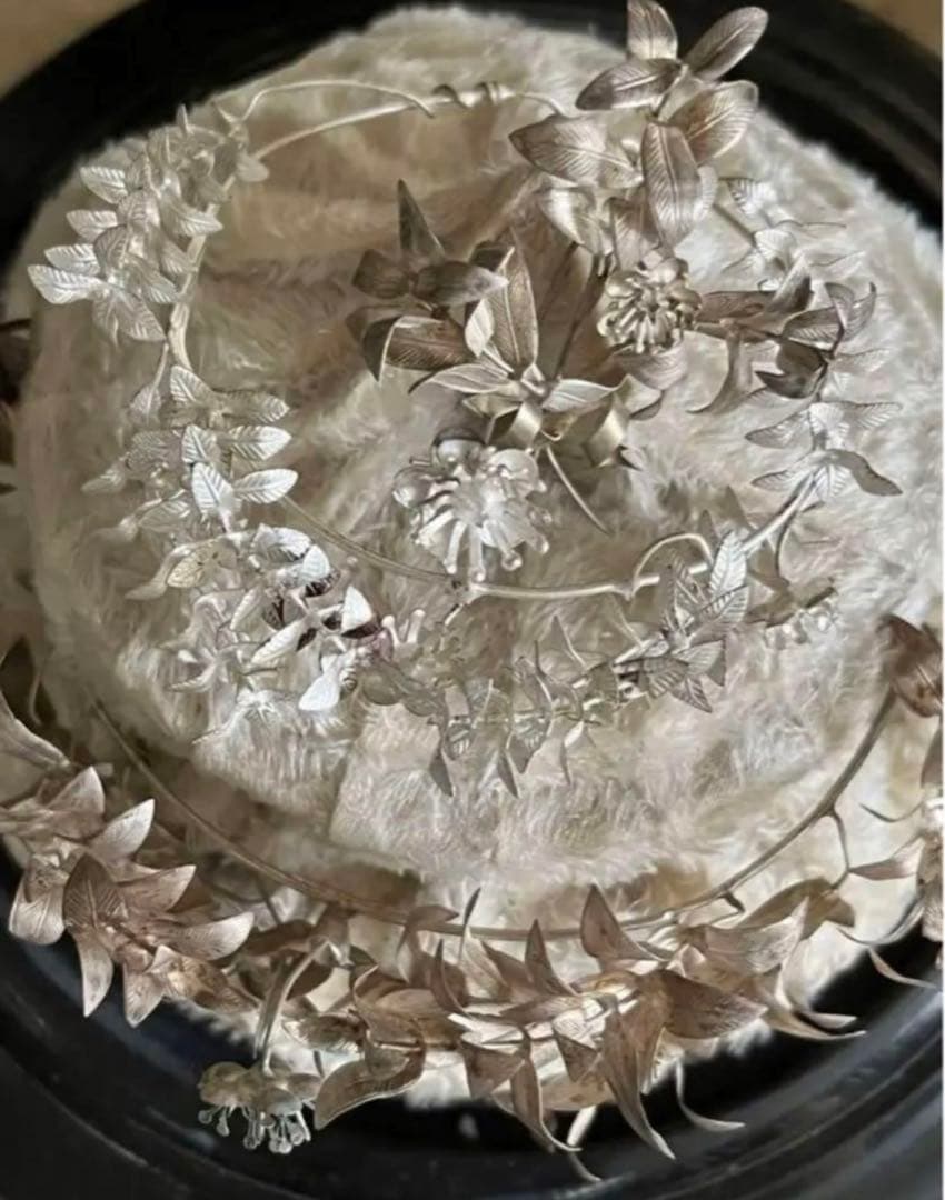 アンティークグローブドマリエガラスドームティアラディスプレイ