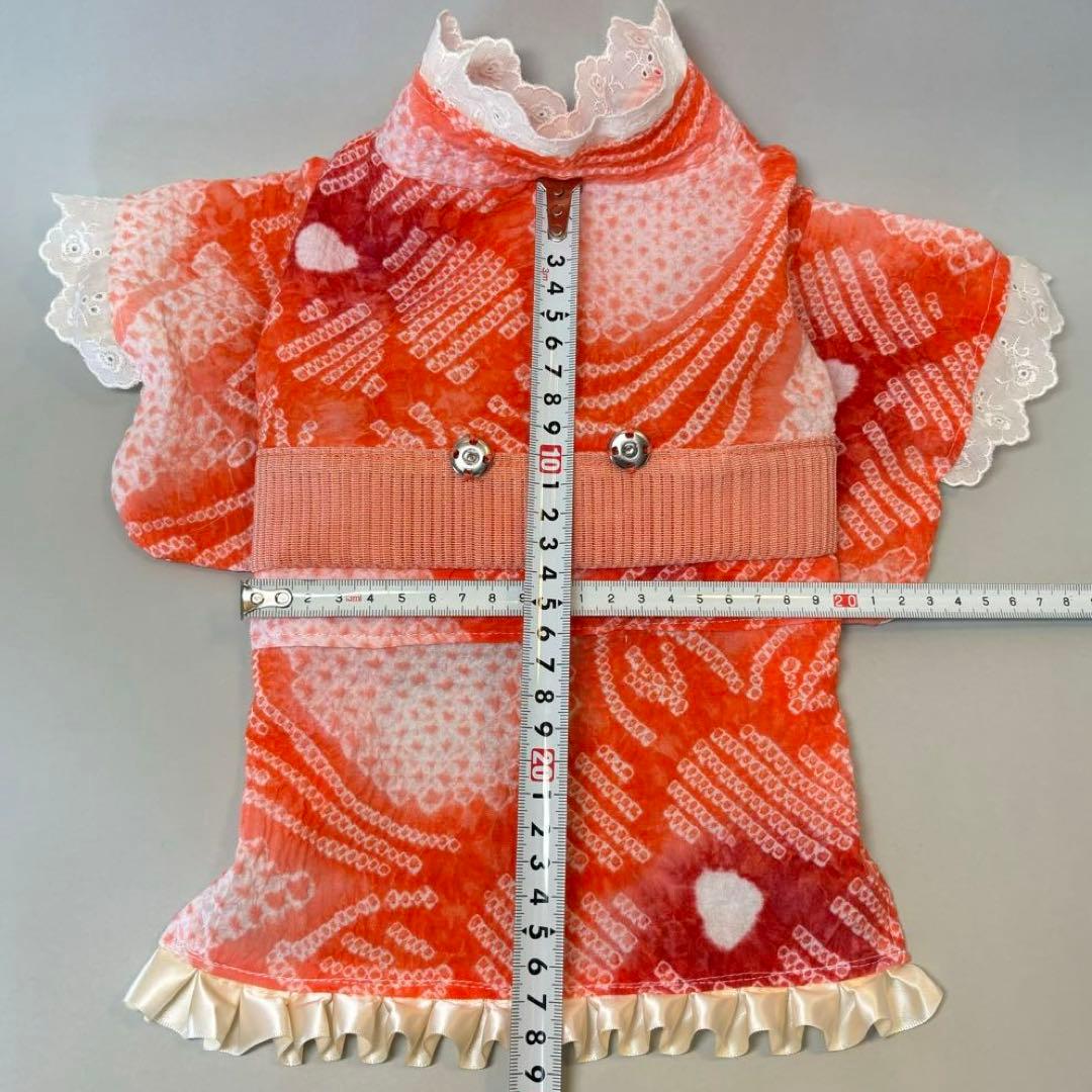 F4.pon2pan2☆犬現品有松絞り浴衣☆犬浴衣☆ F4.pon2pan2☆犬 数量限定