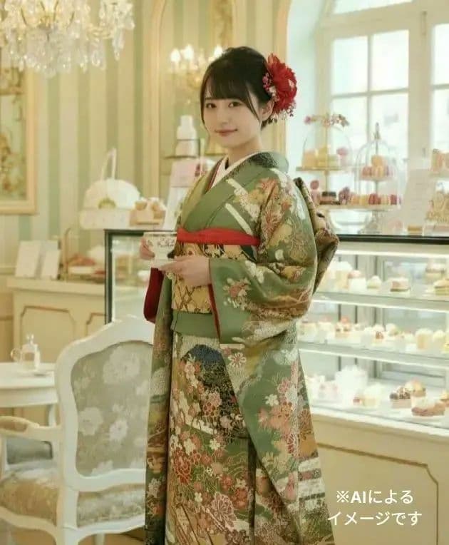 ゆたろう様 398.振袖7点セット 正絹 フルセット 成人式 - メルカリ