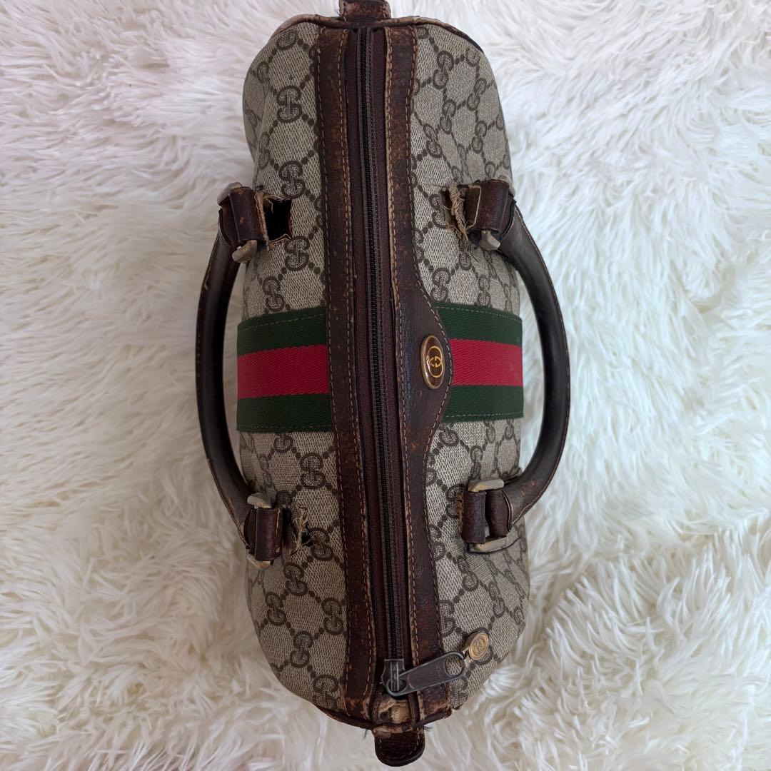 【GUCCI オールドグッチ】ミニボストン GG柄 シェリーライン