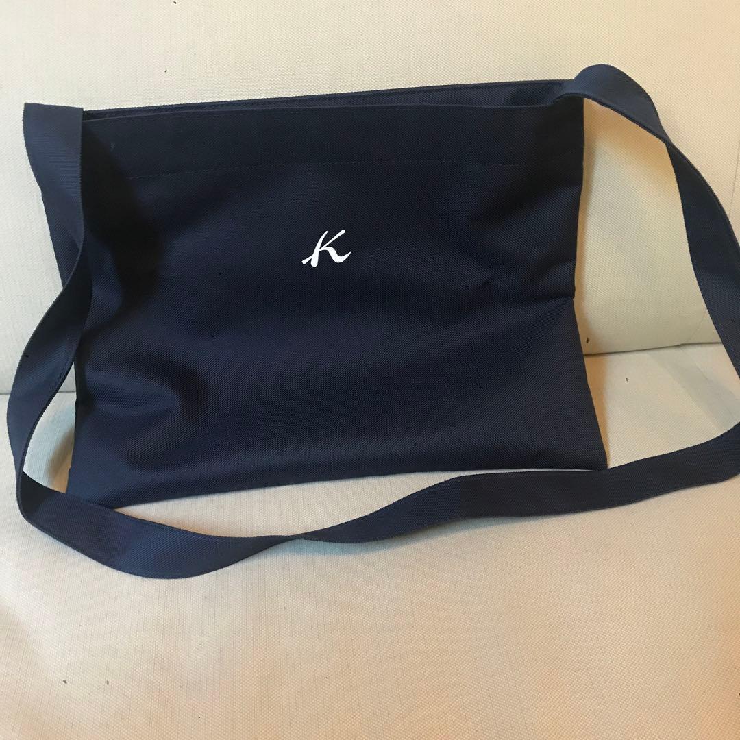 Kitamura 電車イラスト ショルダーバッグ ネイビー