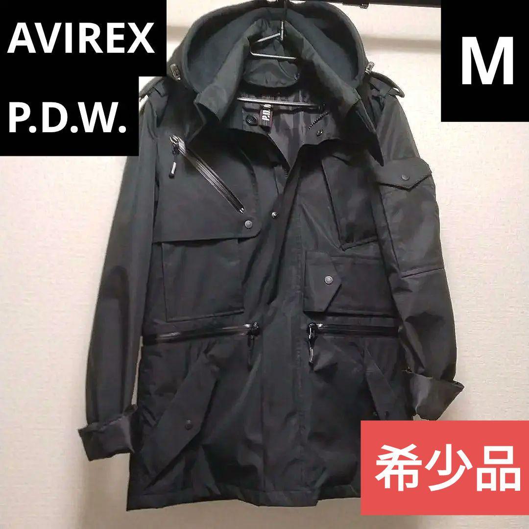 匿名配送】AVIREX PDW ミリタリージャケット M65系 ブラック M