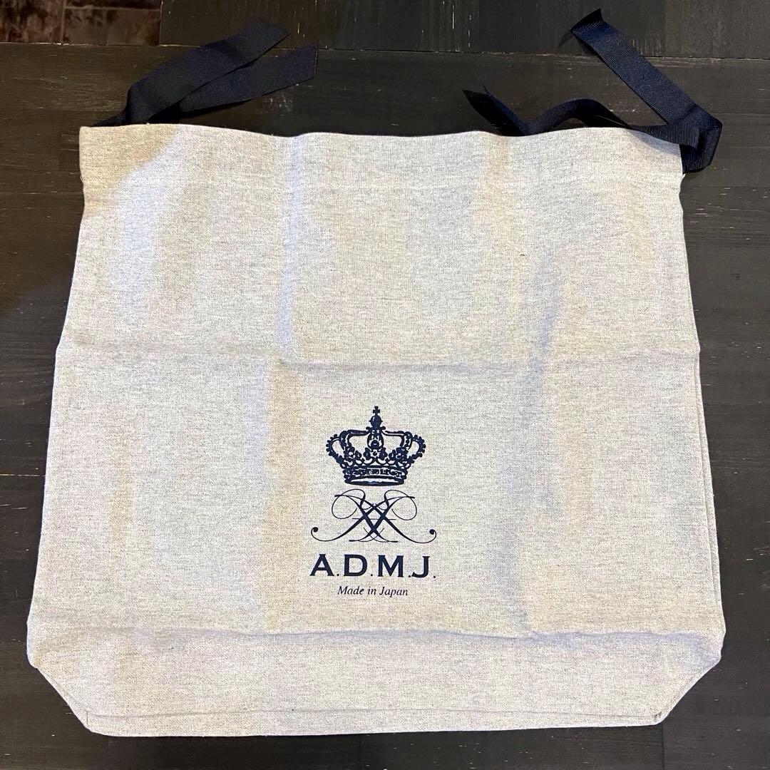 【新品未使用】A.D.M.J アールデコスワロ シボ革 レザーショルダーバッグ黒