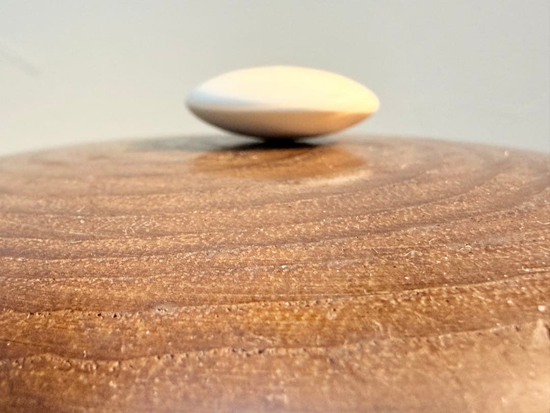 高級 蛤碁石 那智黒石 32号(厚さ9mm) 白177個 黒174個 木製碁笥