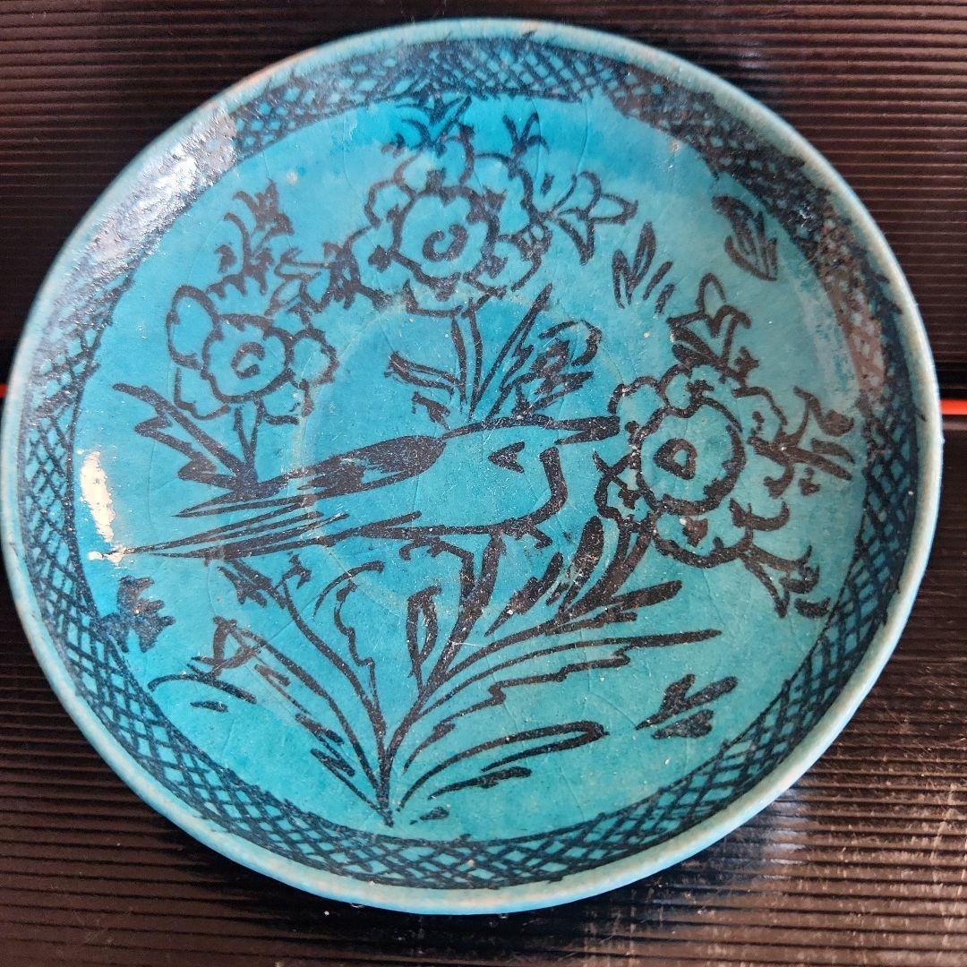 骨董品トルコブルー小皿