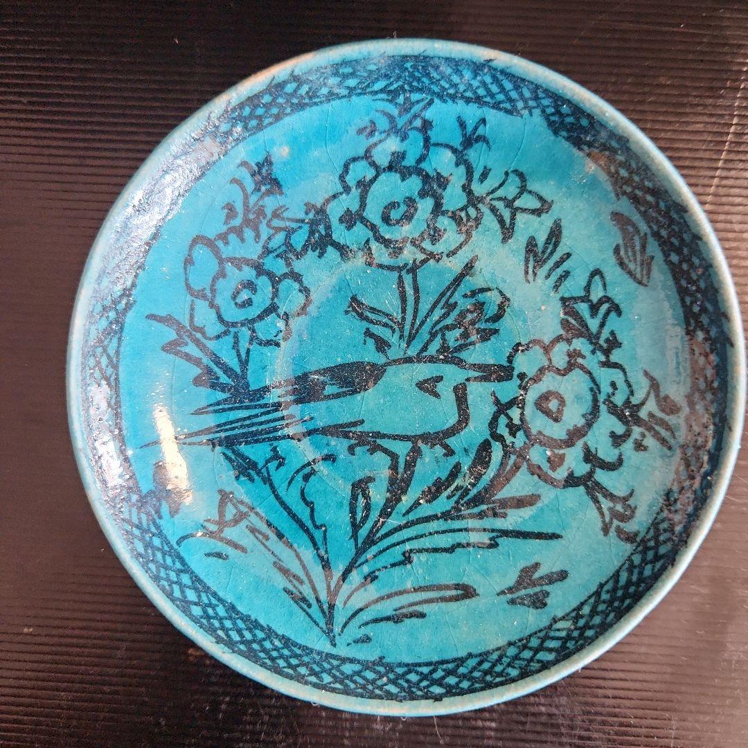 骨董品トルコブルー小皿