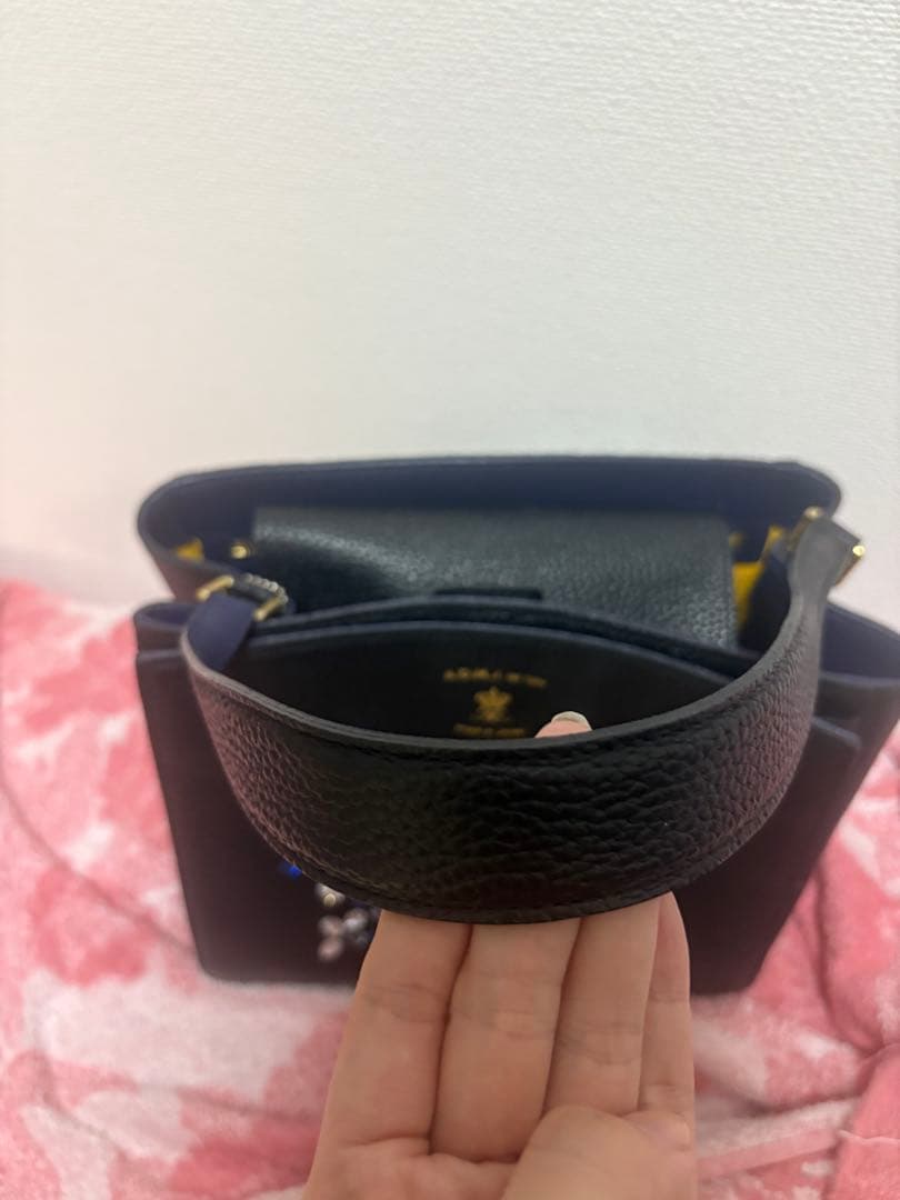 【美品】ADMJ スワロフスキー ハンドバッグ　ショルダー　キラキラ　バッグ