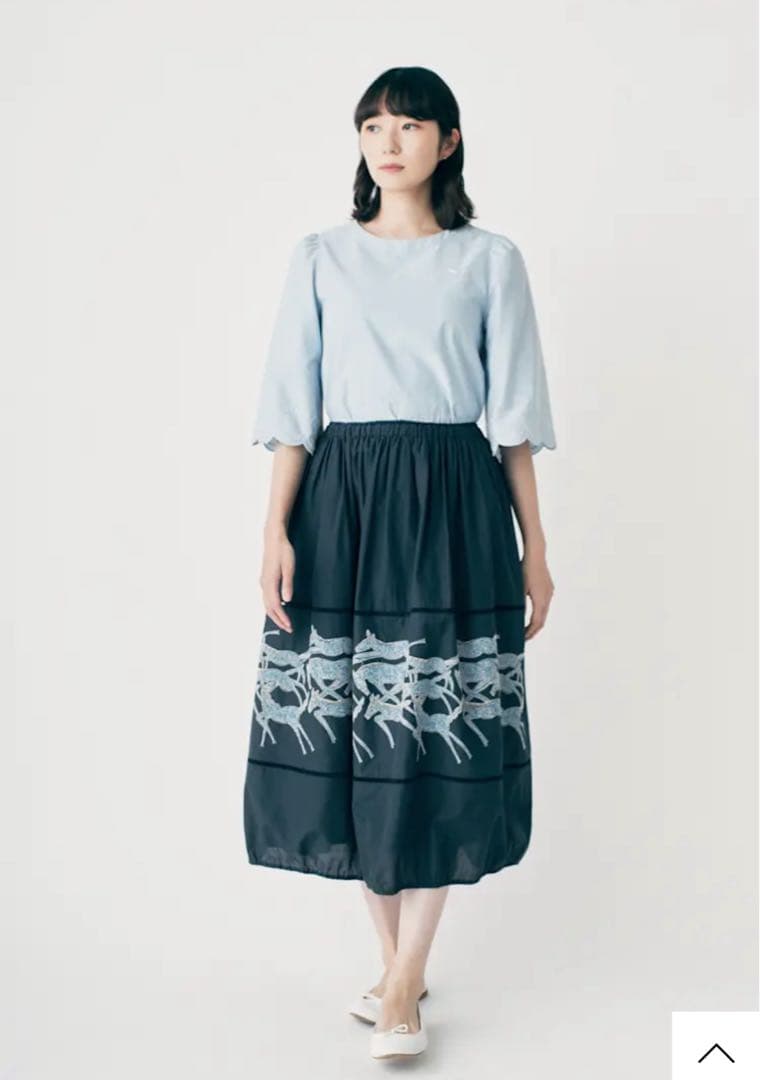 ミナペルホネン　papurikko バルーンスカート