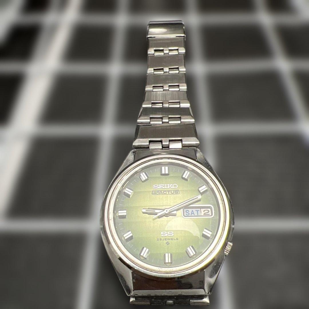 S03 セイコー ファイブ アクタス SS 1974年製 自動巻き グリーン