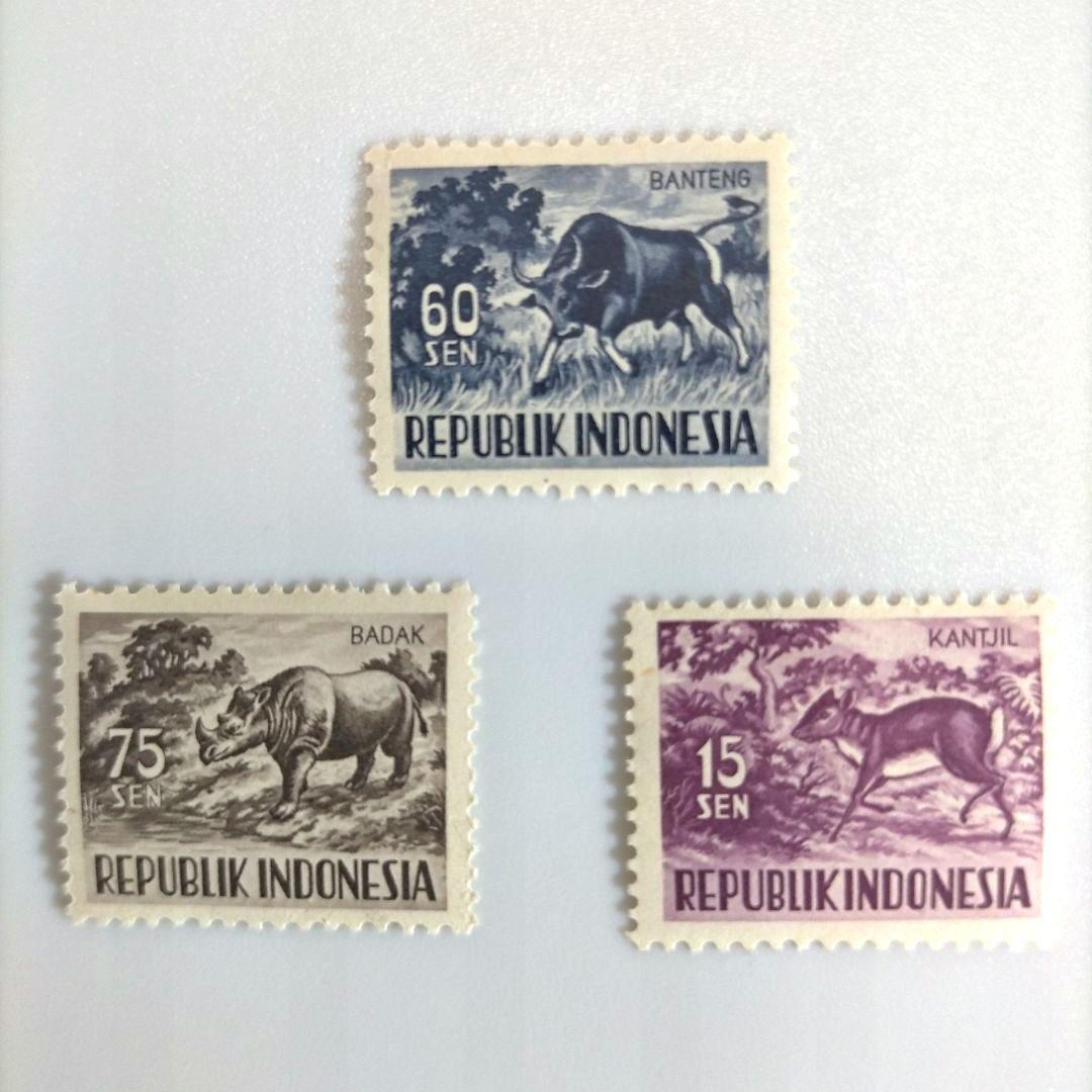 2615 外国切手 インドネシア 1960年頃 動物 シリーズ11種 未使用