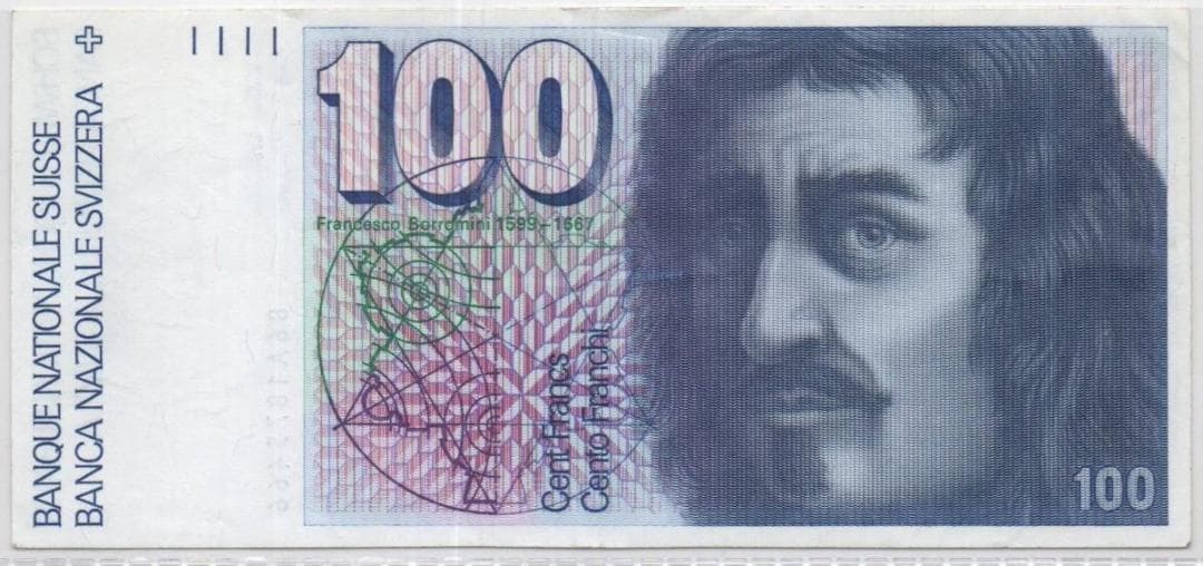 スイス 旧フラン紙幣】 ー SFR100（1976年） スイス旧紙幣50