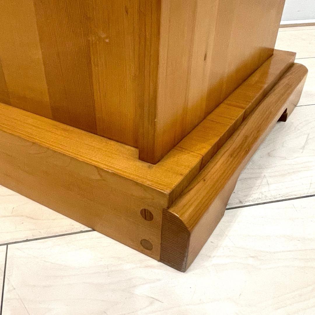 格子キャビネット 無垢材 神棚台 飾り棚 小物収納 和モダン 高級天然木