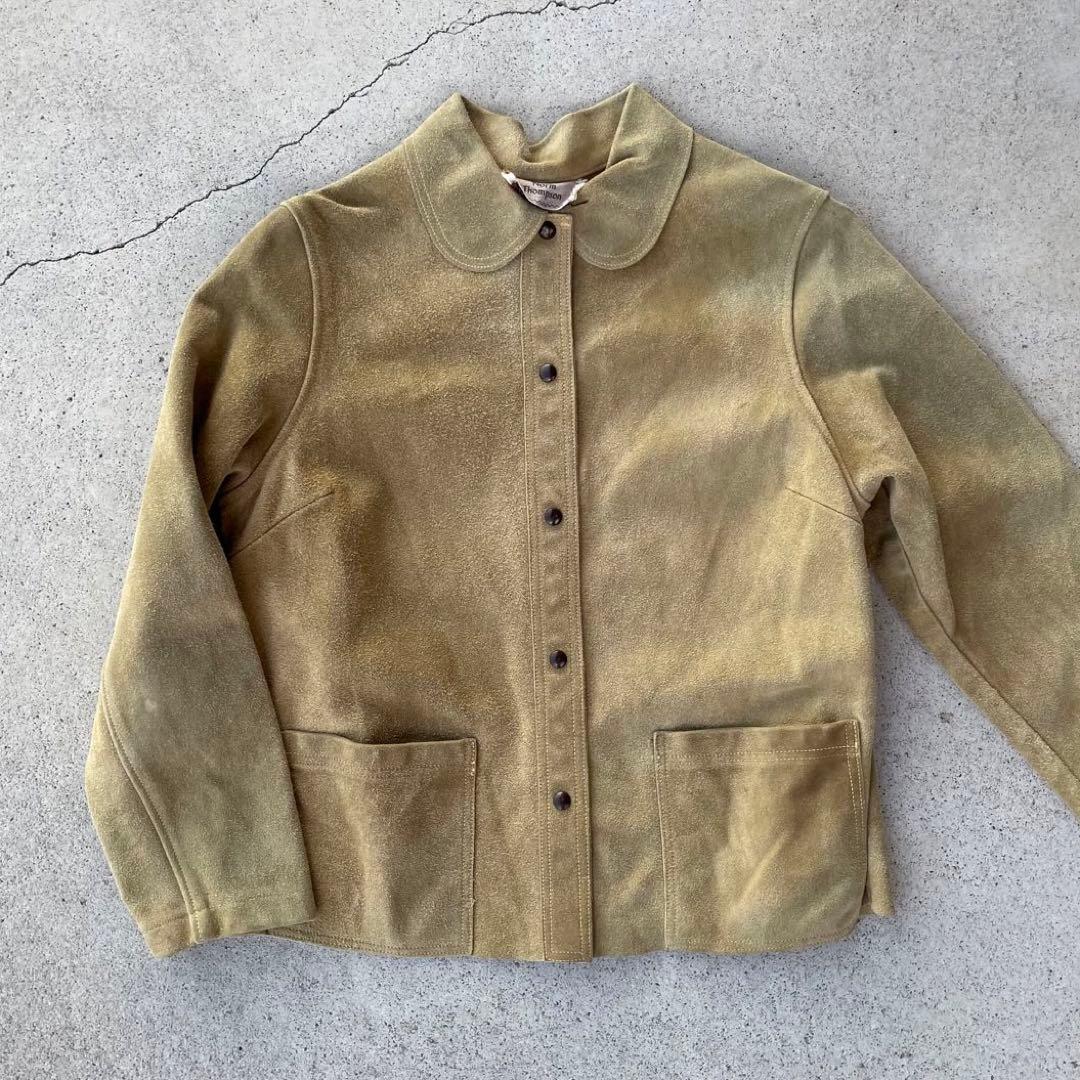 珍品◎NORM THOMPSONヴィンテージ60sスエードレザージャケット黄色