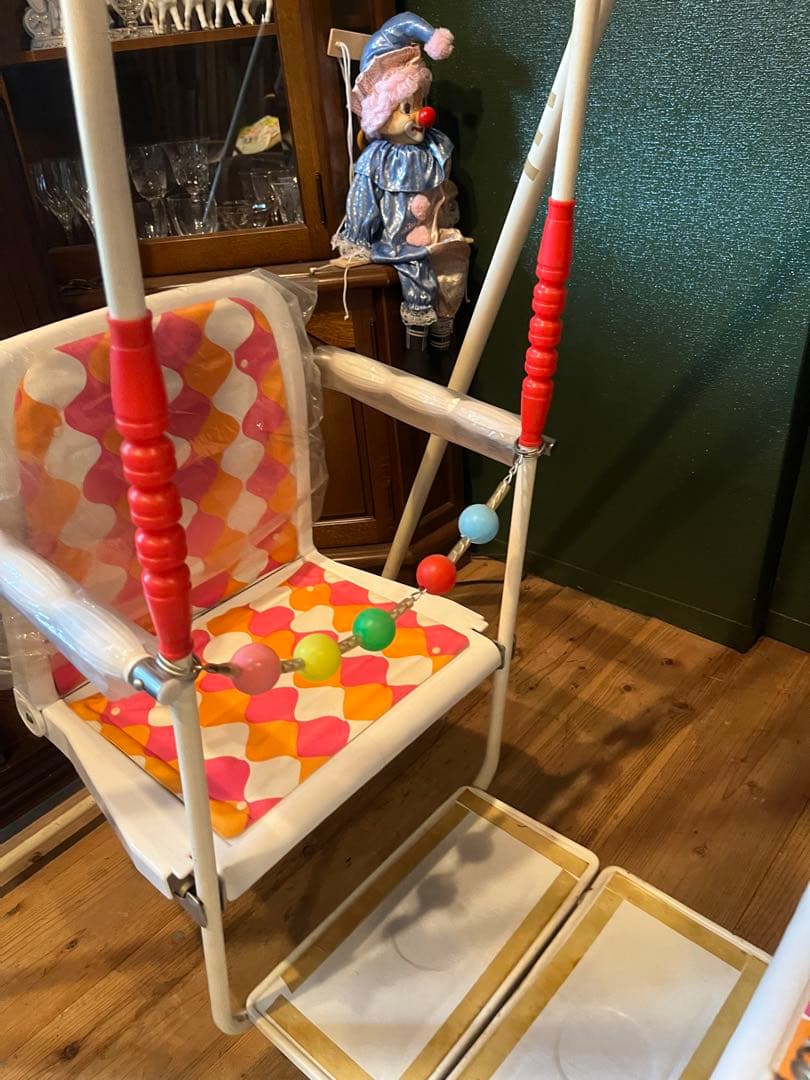 子供用 対面式 ブランコ ガーデン レトロポップ 昭和レトロ 当時物