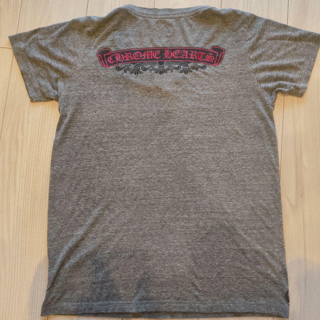 CHROME HEARTS グレー Vネック Tシャツ