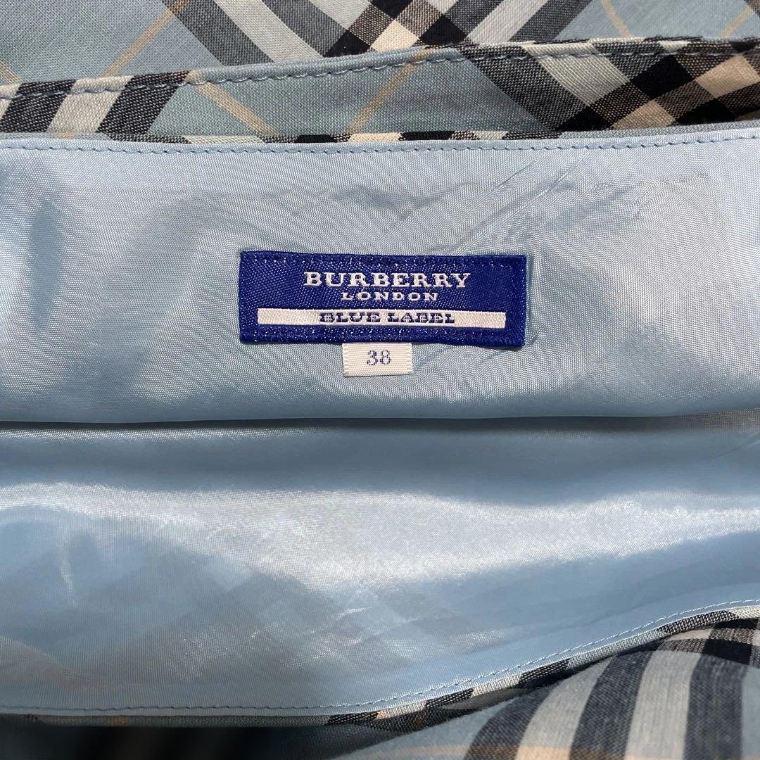 美品✨BURBERRY BLUE LABEL チェックスカート　ロゴ入りベルト