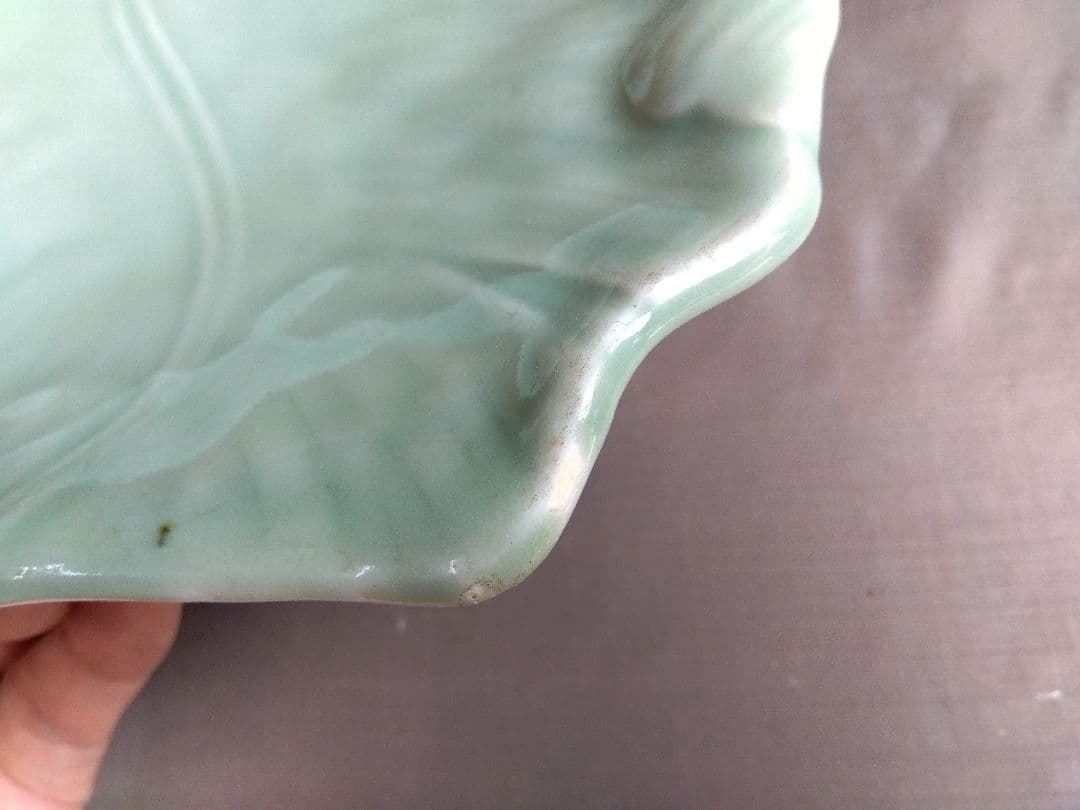 骨董 砧青磁 菓子皿